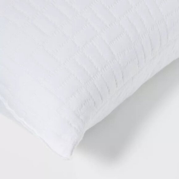 Room Essentials Standard/Queen Medium 2pk Plush Knit Bed Pillows- White - Picture 2 of 5